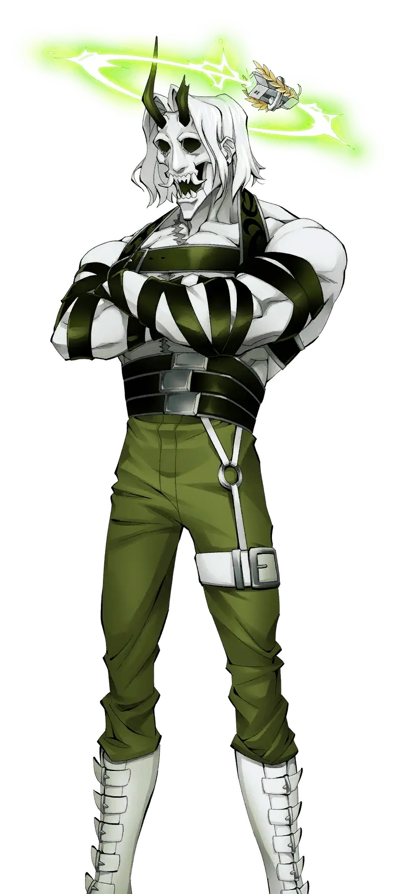 A character from Neon White, Neon Green.