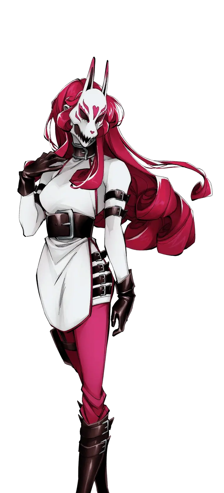 A character from Neon White, Neon Red.