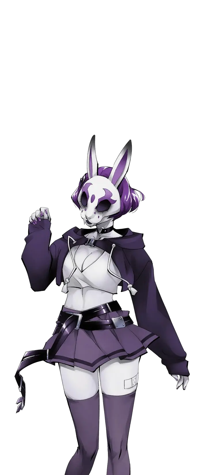 A character from Neon White, Neon Violet.